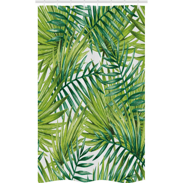 Botanischer Duschvorhang Schwarz-weiß | 183x183 Cm, Wasserabweisend, Mit 12 Haken, Pflanzen-Muster